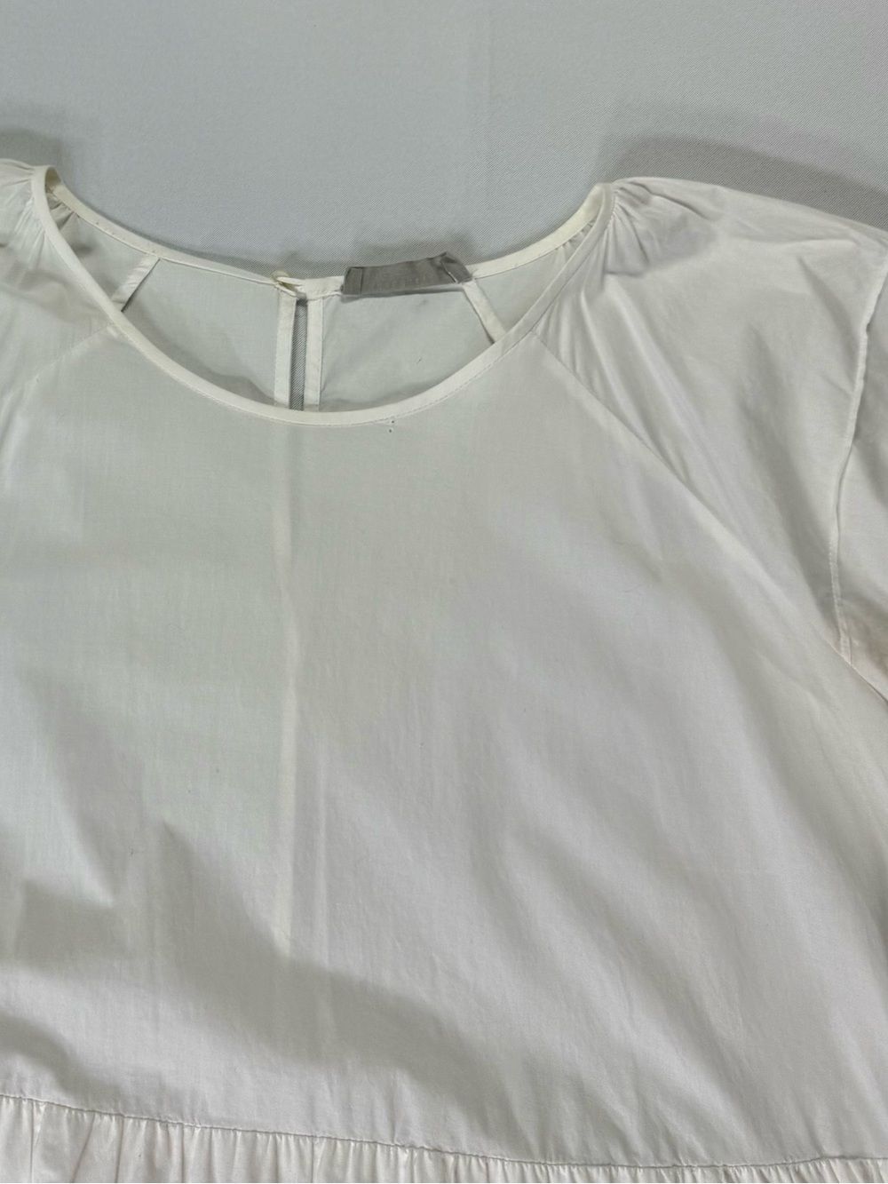 Everlane White Tiered Puff-Sleeve Maxi Dress Size 6 - Picture 7 of 7